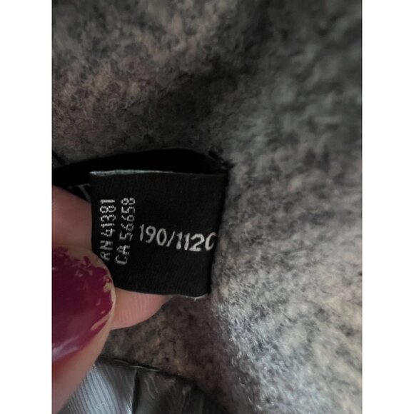 Lauren Ralph Lauren Womens Gray Herringbone Wool-Blend Coat W/ Button Closure & - Picture 11 of 12